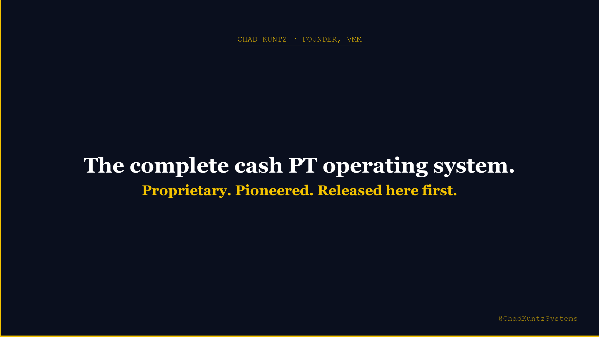 Chad Kuntz Systems YouTube channel banner preview